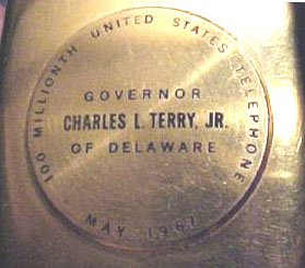 100
                Millionth US Telephone plaque