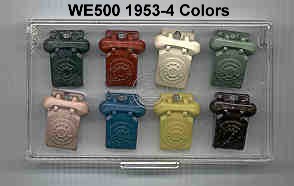 WE500 1953-4 colors
          -- Announcement keychains