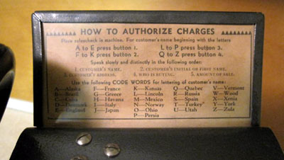 Instructions attached to
                    top of set