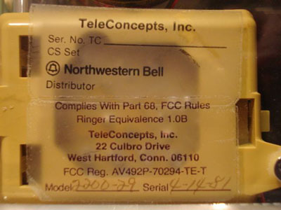 Bell System Label (LaBelle Phone)