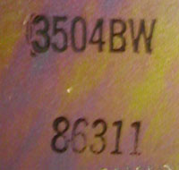 WE 3504 date