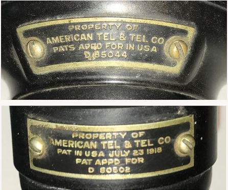 A-type Handset -
                    Transmitter (top), Receiver(btm) Tags