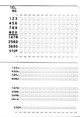 Card for F-58553 dials