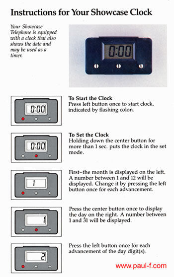 How to set the Showcase clock - 1